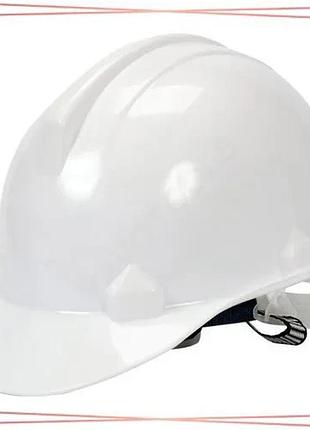 Каска защитная vorel белая из hdpe для головы строительная каска для безопасности sku_74173