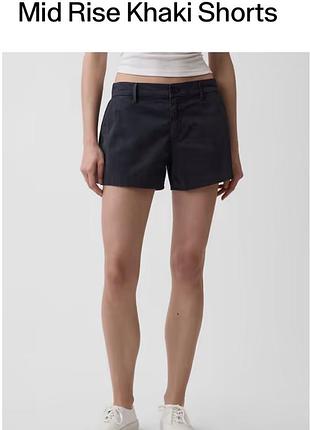Gap нові жіночі чорні короткі шорти чінос модель skinny  boyfriend khakis від gap розмір l-xl 14