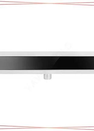 Линейный душевой трап fala wet-dry black glass 80х7х2 см из нержавеющей стали сифон 52 мм для ванной sku_71616