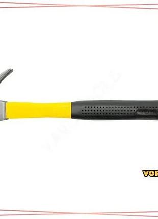 Молоток слесарный vorel 600г с стеклопластиковой ручкой для работы с металлом инструмент для ремонта sku_32627