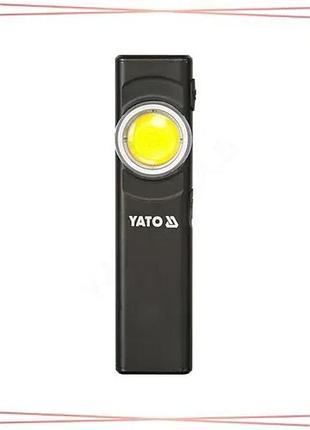 Мини диодный фонарик yato с аккумулятором li-po 3,7v 450ma 8 режимов света 500lm для туризма и активно sku_yt-085608