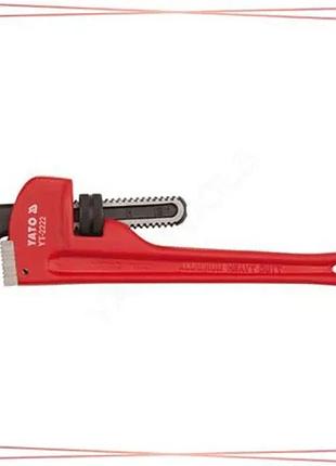 Ключ трубний прямий yato 350 мм 14" max ø 1,5" 38mm з алюмінієвою ручкою для сантехнічних робіт sku_yt-2223