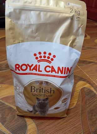 Royal canin british shorthair adult 2 кг новый сухой корм (роял канин для британцев)