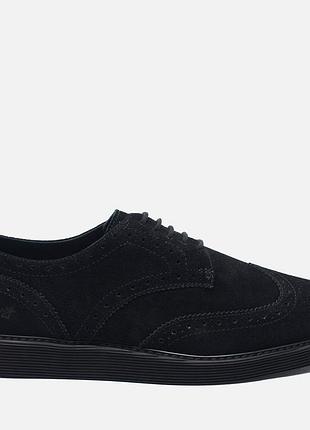 Оригінальні fred perry newburgh brogue suede чорні  броги чоловічі туфлі 47