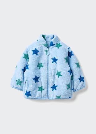 Дитяча хутряна куртка uniqlo з принтом
