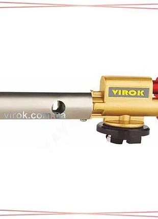 Газовый пальник virok 44v168 с пьезоподжигом керамическое сопло 360° для газового баллона sku_44v168