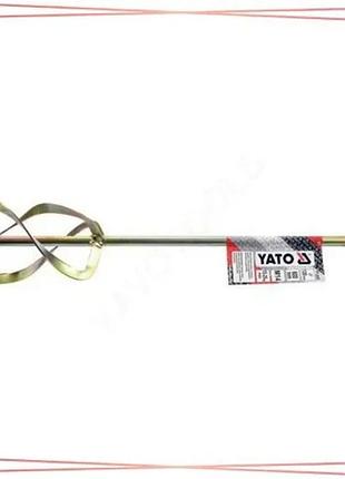 Миксер для строительных смесей yato оцинкованный ø120 x 600мм м14 для бетона и растворов 15-25 кг sku_yt-5507
