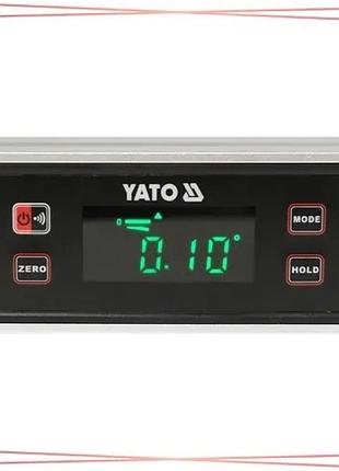 Электронный уровень с дисплеем yato 150мм с магнитом питание от 2х батареек aaa для точных измерений sku_yt-30395