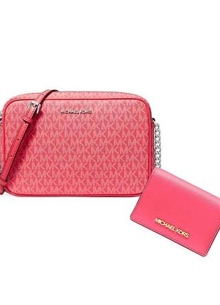 Женский комплект michael kors сумка кроссбоди и кошелек