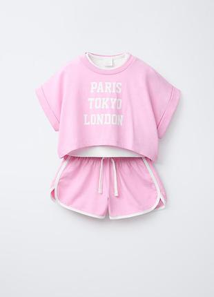Костюм, шорти, майка, футболка, топ zara