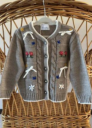Новый шерстяной детский кардиган karolina.оригинал!