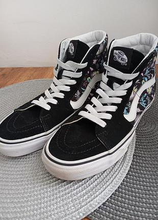 Високі кеди унісекс vans sk8-hi  paradise floral (black/true white) 38