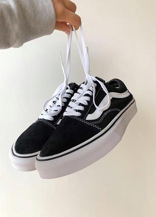 Кеды женские vans old skool black/white 7