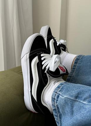 Кеды женские vans knu skool platform black/white