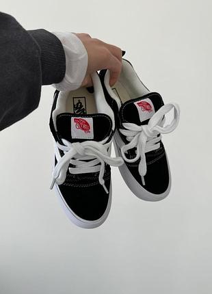 Кеди жіночі vans knu skool platform black/white 8