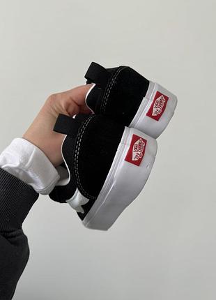 Кеди жіночі vans knu skool platform black/white 10