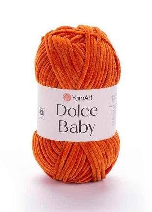 Пряжа dolce baby рыжий 100% микрополиэстр 85м 50г 5шт/уп 778 тм yarnart