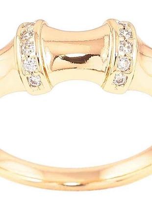 Каблочка позолота 18k «декоративный узор с цирконием» (261007) р.19 тм xuping