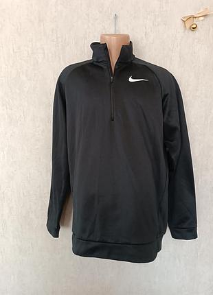 Чоловіча спортивна кофта nike dri-fit чорна l-t (tall)