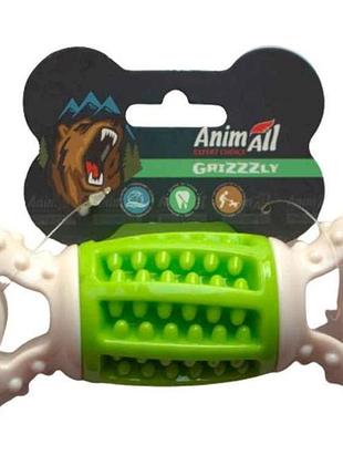 Іграшка для собак кістка-зубочистка (14,2х5,7х4,7см), green/white agrizzzly 9918 тм animall