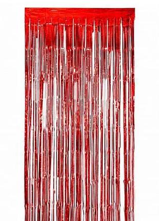 Фольгированная шторка красная 1*2м