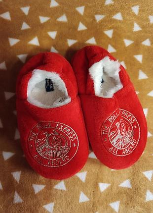 Капці закриті, чуні теплі з хутром всередині,колаборація з warner bros,  the polar express, size 11
