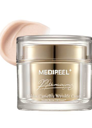 Антивіковий крем для обличчя medi-peel premium golden camellia wrinkle cream 50ml