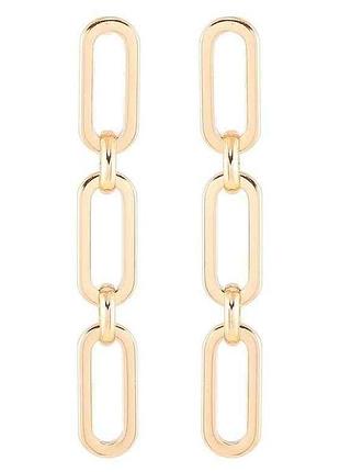 Серьги позолота 18k пусеты «декоративные подвески» (258797) тм xuping