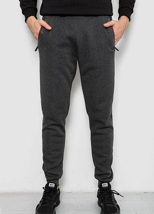 Спортивные штаны мужские на флисе, цвет серый, 244r41558 xxl, 52, xxl