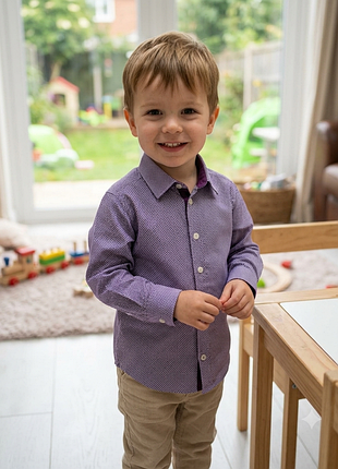 Дитяча сорочка в дрібний геометричний візерунок бренда westwood