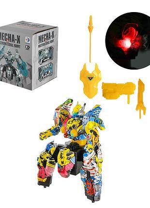 Робот трансформер mecha-x на радіокеруванні інтерактивний з підсвічуванням та ефектом диму пари rd028t-2