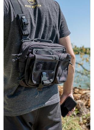 Сумка кросс-боди nextorch tex20t 6.5 л, черная, 1000d cordura, водостойкая, универсальная 6