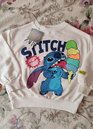 Свитшот zara stitch двухнитка р.116
