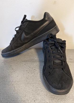 Кросовкі nike court royale suede в полностью черной лаконичной расцветке triple black,размер 41 (26 см)
