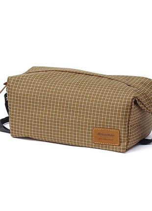 Косметичка naturehike nh21lx001 горчичная, дорожная, водостойкая, 3 л, 10x13x23 см