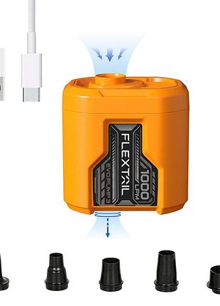 Портативний повітряний насос flextail evo pump 3, 1000 л/хв, помаранчевий