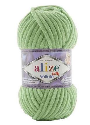 Пряжа velluto 103 5шт/уп спаржа 100% мікрополіестер 100г 68м тм alize