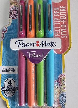 Набор ручек paper mate flair! сша (4 шт.)