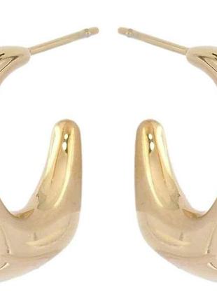 Серьги 14k пусеты «декоративные дуги» (214992) тм xuping