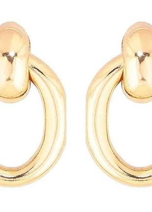Серьги пусеты позолота 18k «декоративные кольца» 285900 тм xuping