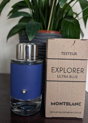 Парфюмированная вода montbanc explorer ultra blue, 100 ml., оригинал, без нескольких распылений