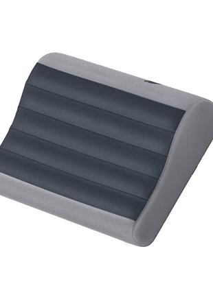Надувная анатомическая подушка flextail zero pillow se, серая, 42х30 см, туристическая, для путешествий