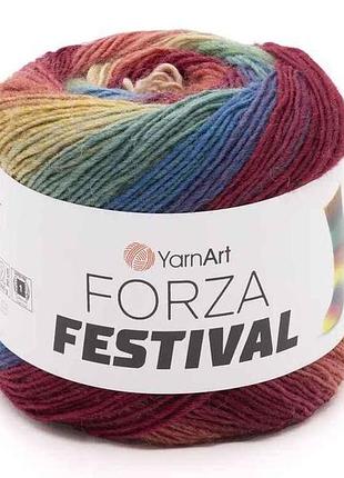 Пряжа forza festival 75% вовна 25% поліамід 420м 100г 4шт/уп арт.2904 тм yarnart