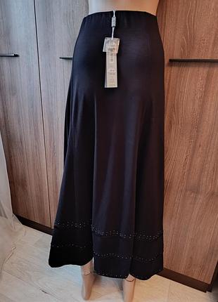 Юбка-миди 6-клинка черная per una ppунд 16 eur 44 трикотаж/вискоза