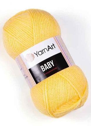 Пряжа baby банан 100% акрил 150м 50г 5шт/уп 315 тм yarnart