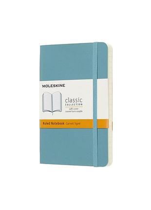 Записник moleskine classic кишеньковий, лінійка океанський синій м’який (qp611b35)