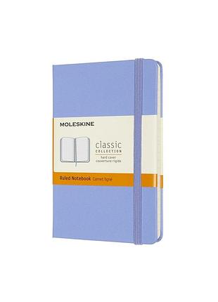 Блокнот moleskine classic карманный, линейка голубая гортензия (mm710b42)