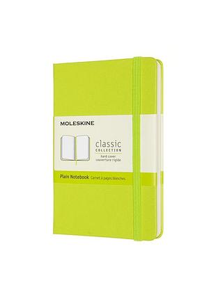 Записная книжка moleskine classic карманная, нелинованная лимонно-зеленая (qp012c2)