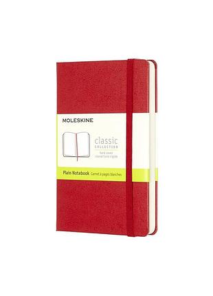 Блокнот moleskine classic карманный, нелинованный красный (qp012f2)
