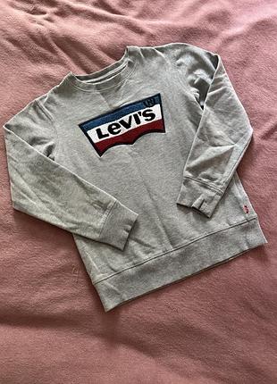 Світшот дитячий levi’s сірий з логотипом 152 см